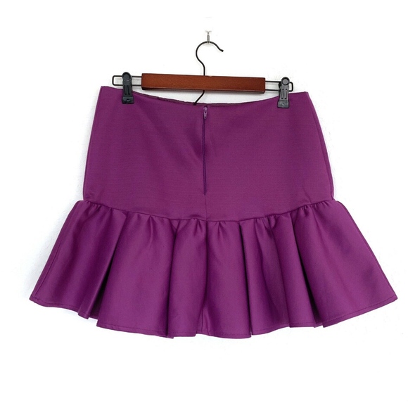 ASOS Purple Ruffle Drop Waist Mini Skirt - Picture 4 of 8